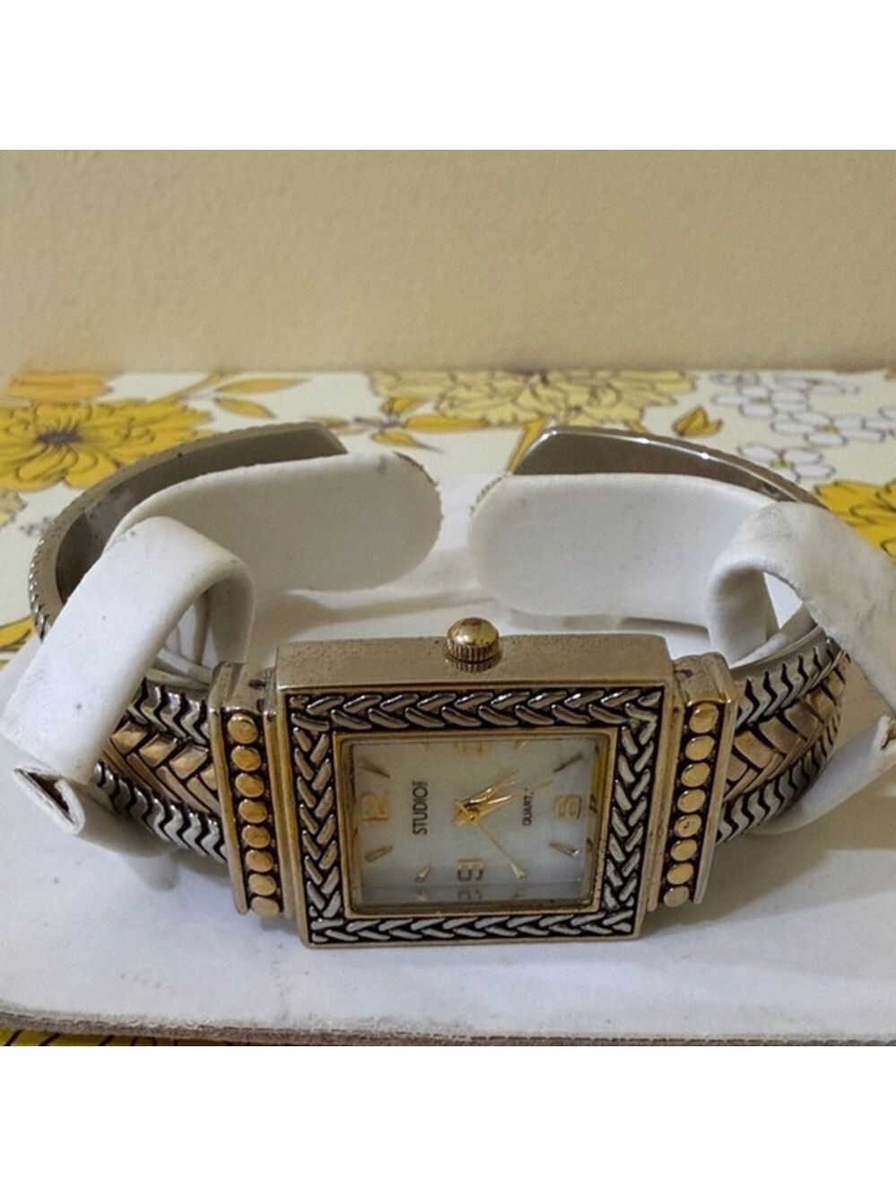 Studio Women's Two-Tone Gold and Silver Watch 7 inches